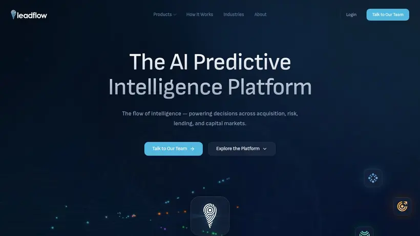 Lead Flow homepage screenshot