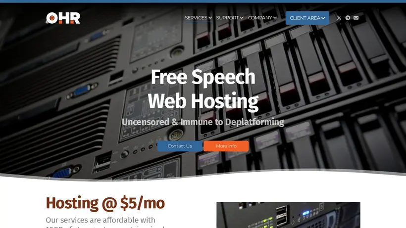 Leaver homepage screenshot