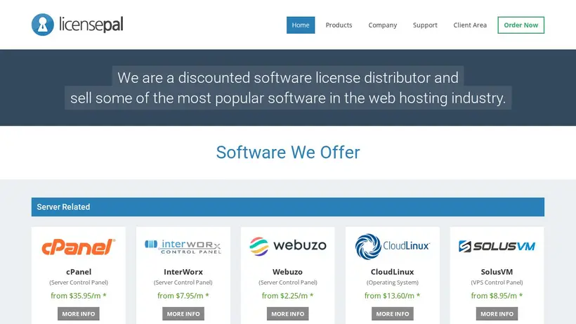LicensePal homepage screenshot