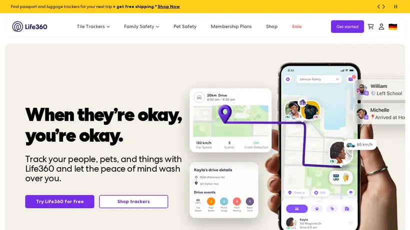 Life 360 homepage screenshot