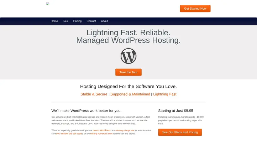 Lightning Base homepage screenshot