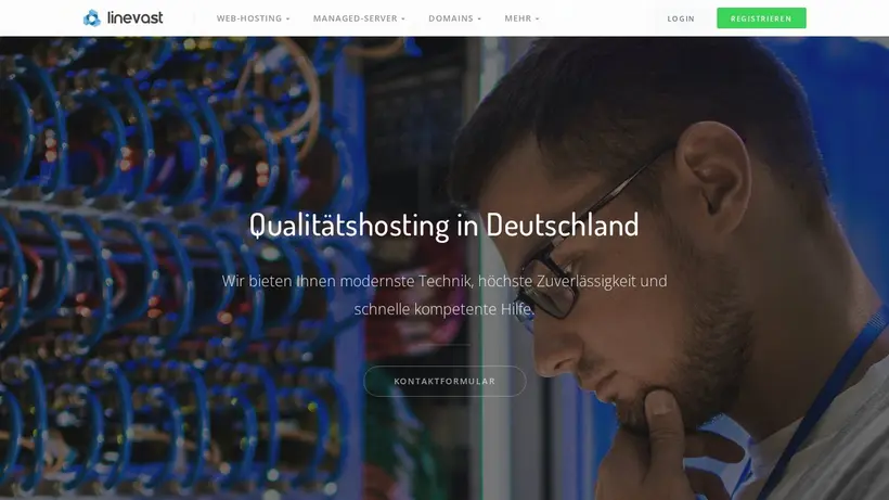 Linevast Hosting homepage screenshot