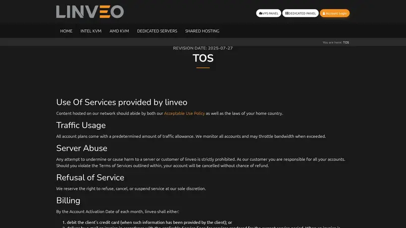 Linveo homepage screenshot