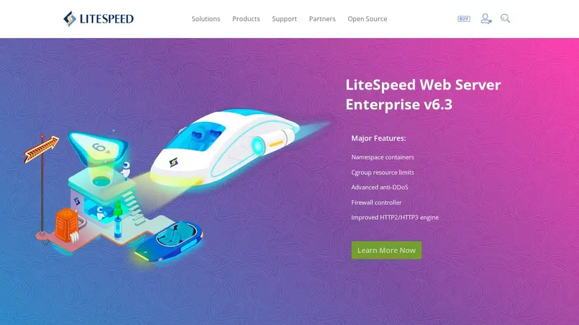 Lite Speed homepage screenshot