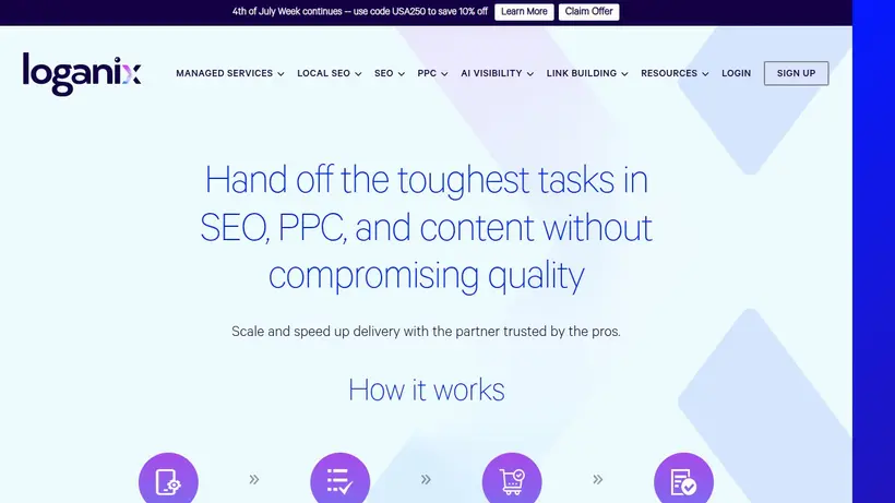 Loganix homepage screenshot