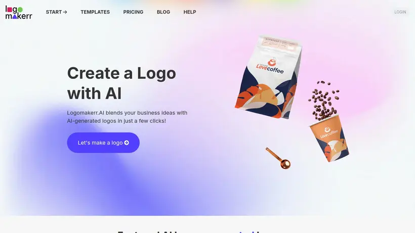 Logo Makerr homepage screenshot