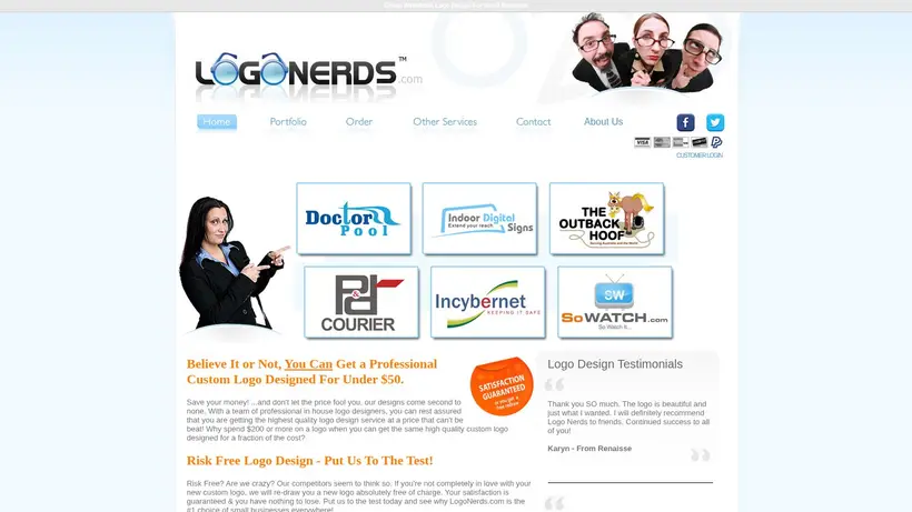 LogoNerds homepage screenshot