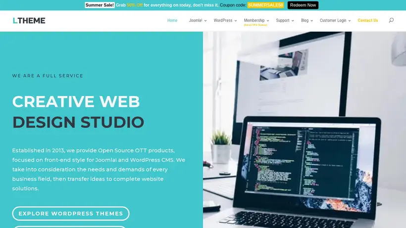 L.Theme homepage screenshot