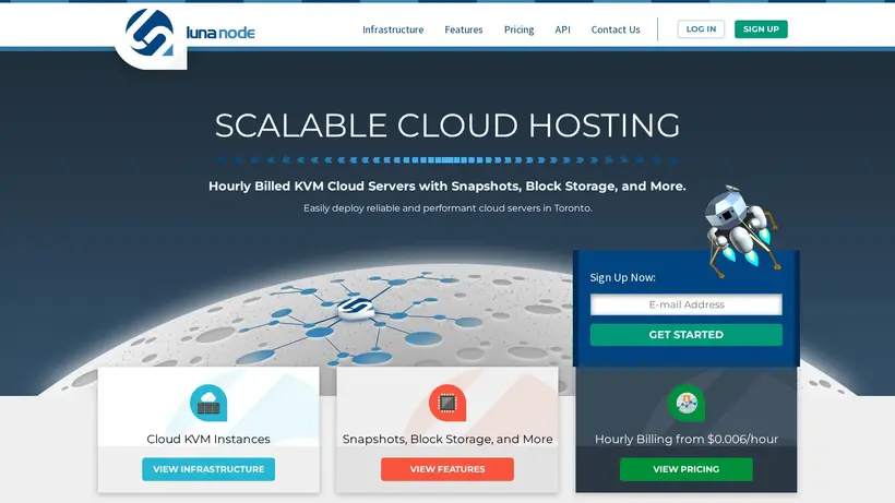 LunaNode homepage screenshot