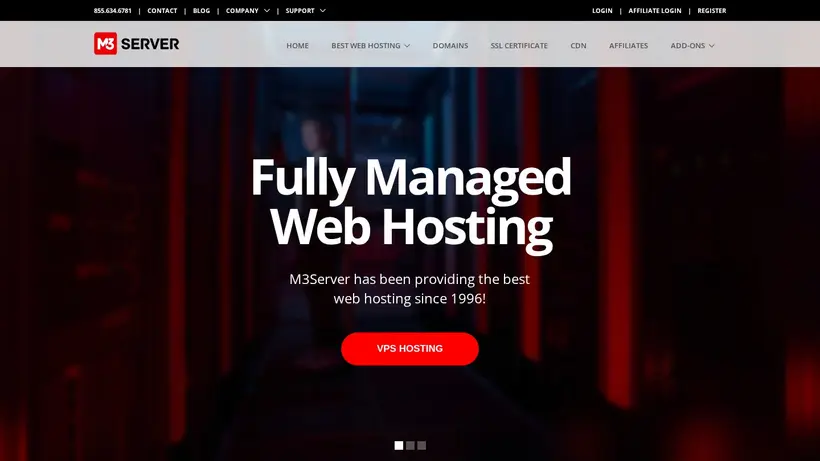 M3Server homepage screenshot