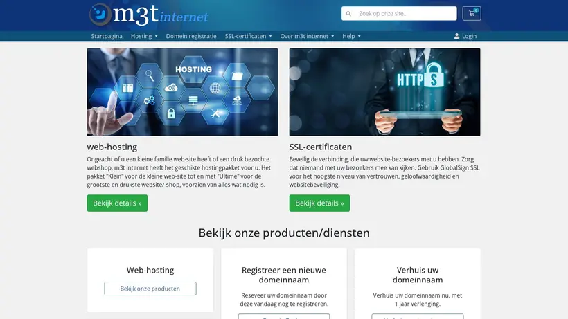 M3t Internet homepage screenshot