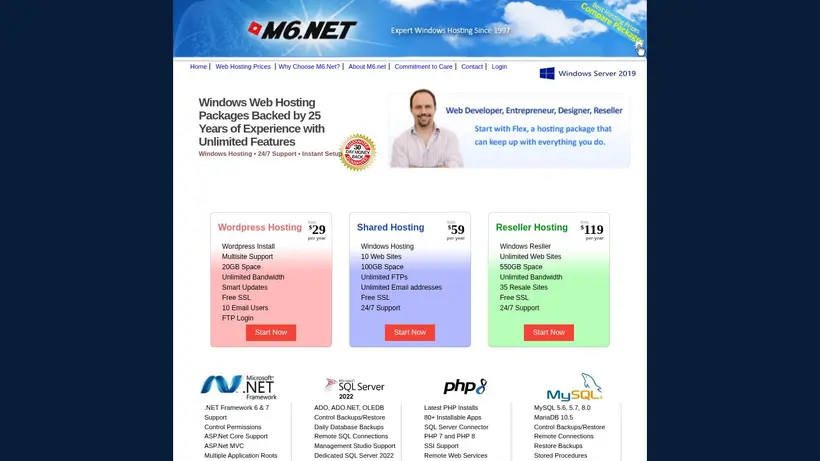 M6.net homepage screenshot