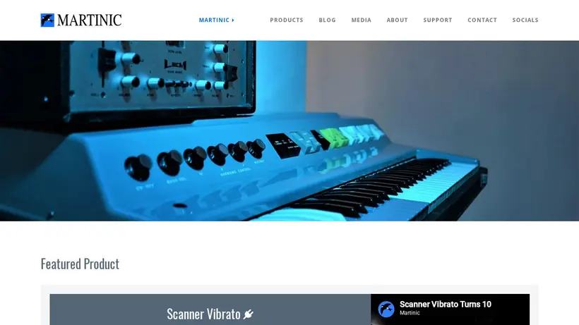 Martinic homepage screenshot