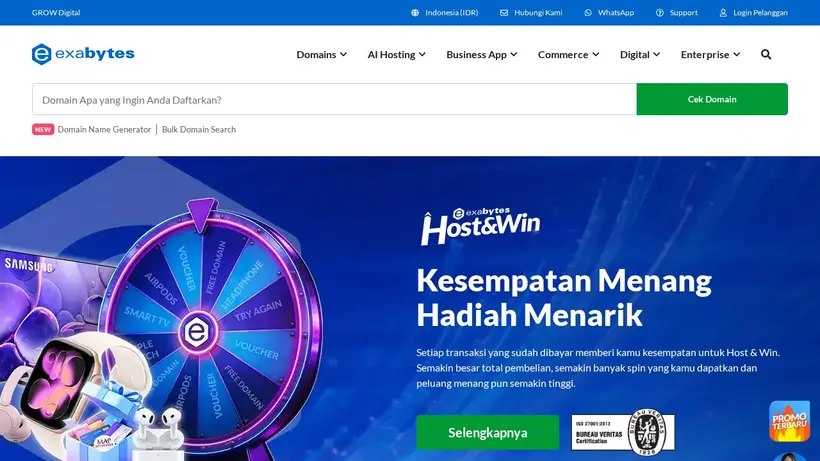 Masterweb homepage screenshot