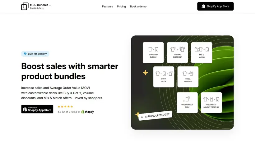 MBC Bundles homepage screenshot