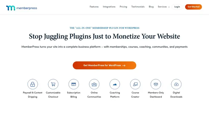 Member Press homepage screenshot