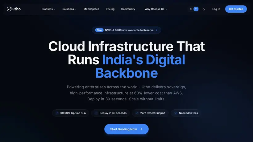 MicroHost homepage screenshot
