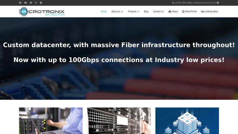 Microtronix DC homepage screenshot