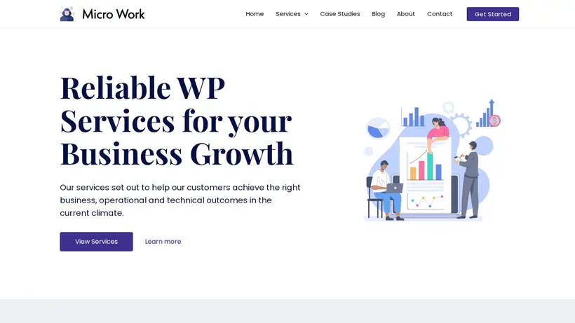Microwork.dev homepage screenshot
