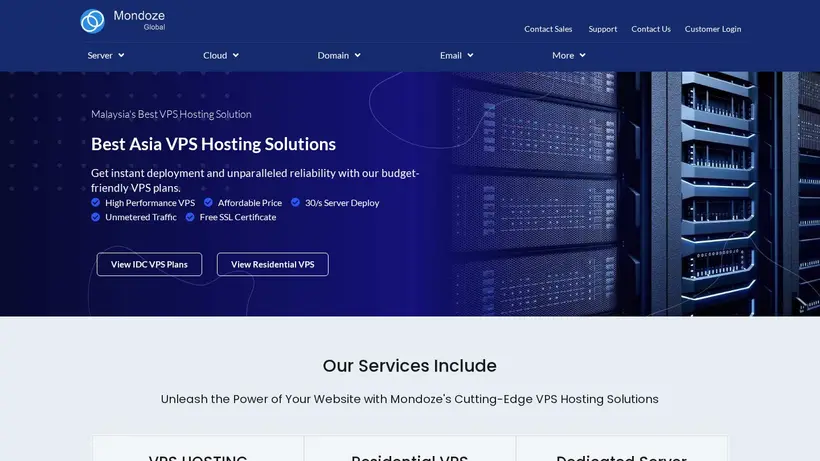 Mondoze homepage screenshot