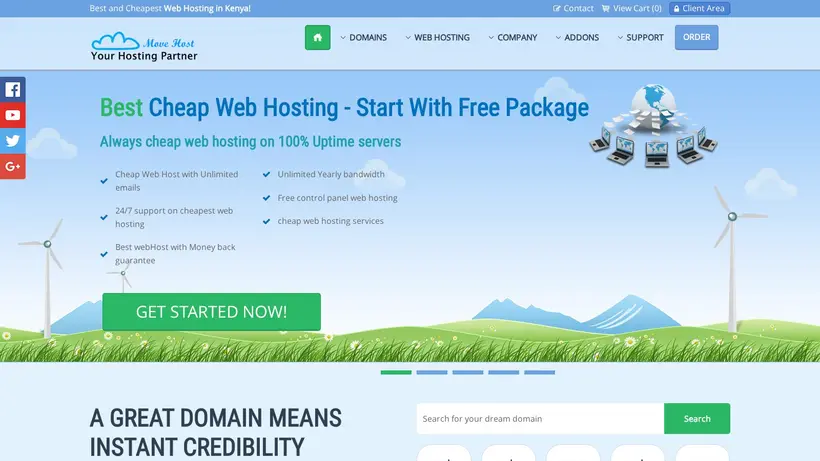 Move Host Kenya homepage screenshot