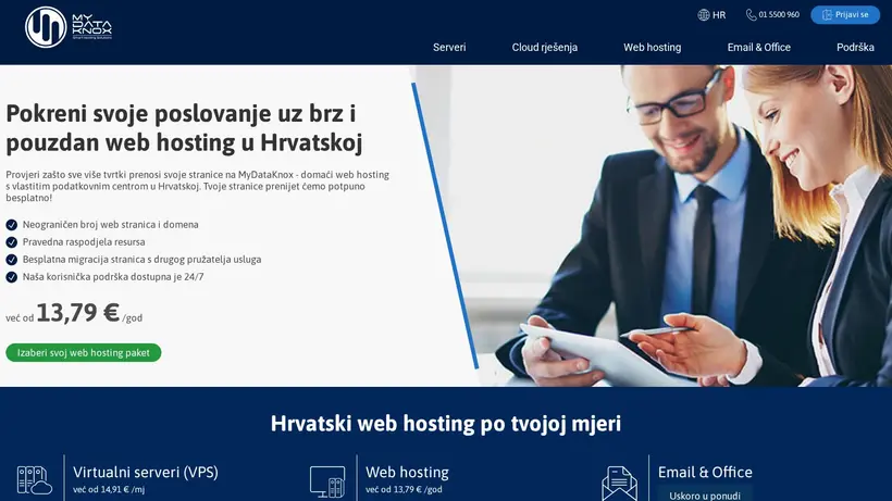 My Data Knox homepage screenshot