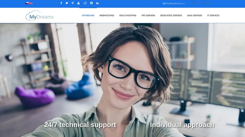 MyDreams.cz homepage screenshot