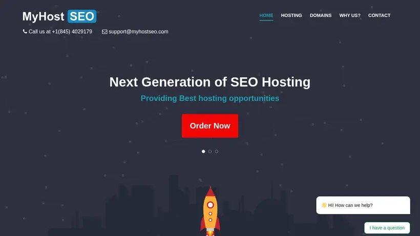 MyhostSeo homepage screenshot