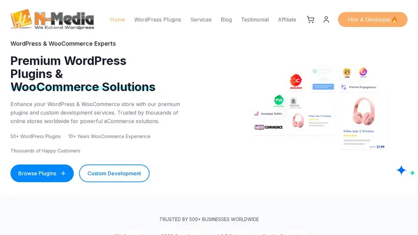 Najeeb Media homepage screenshot