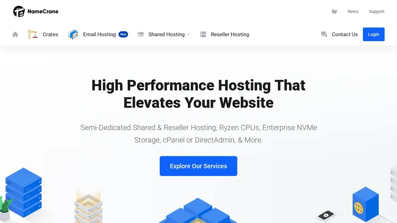 Name Crane homepage screenshot