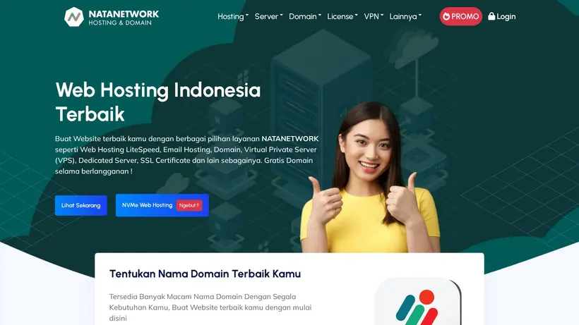 NataNetwork homepage screenshot