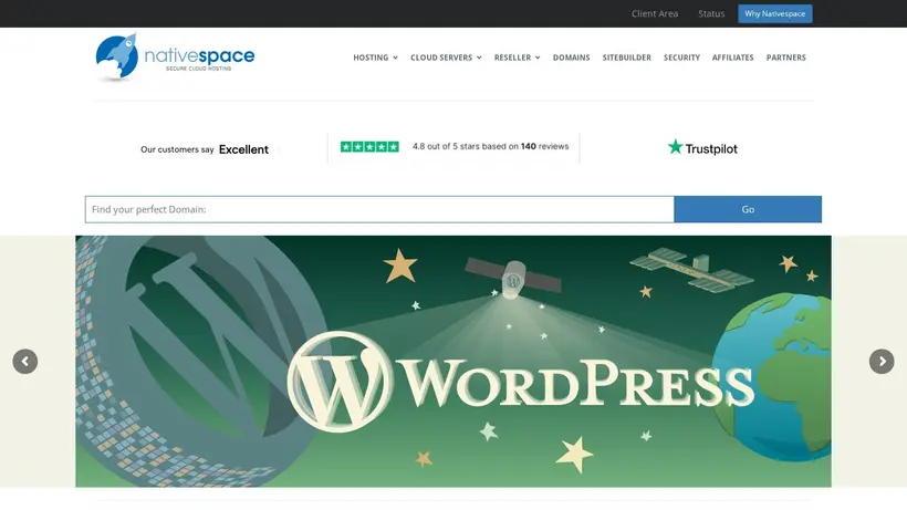 Native Space homepage screenshot