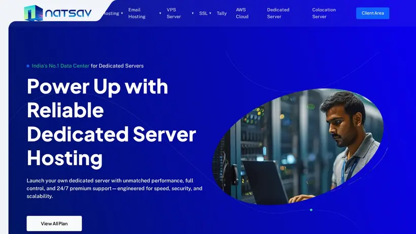 Natsav homepage screenshot
