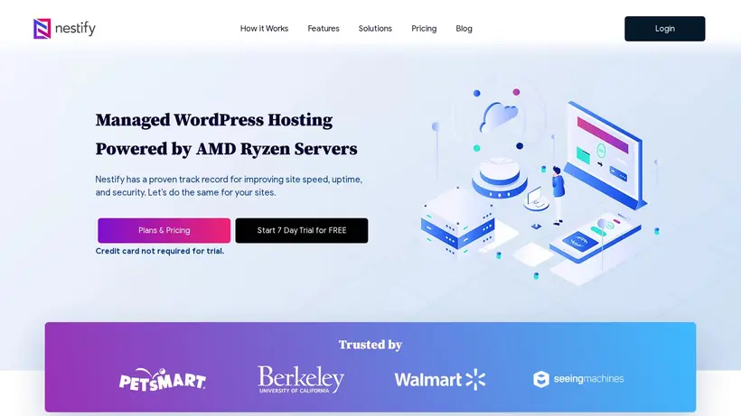 Nestify homepage screenshot
