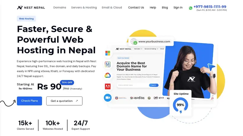 Nest Nepal homepage screenshot
