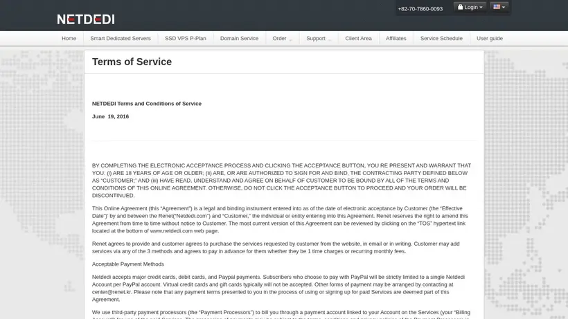Netdedi homepage screenshot