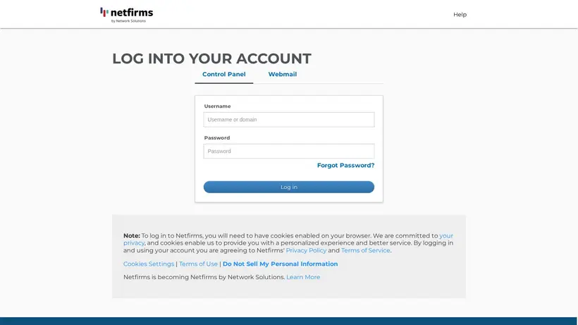Net Firms homepage screenshot