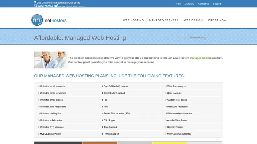 Net Hosters homepage screenshot