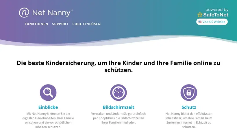 Net Nanny homepage screenshot