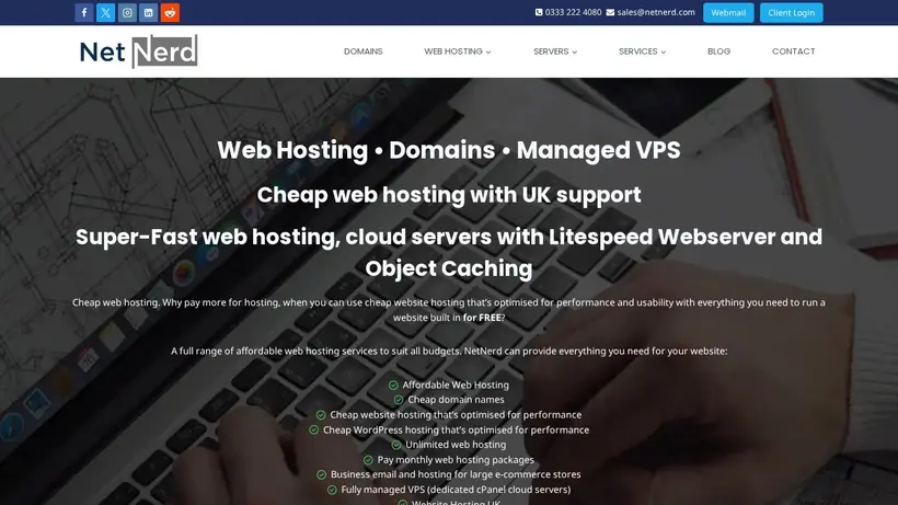 Net Nerd homepage screenshot