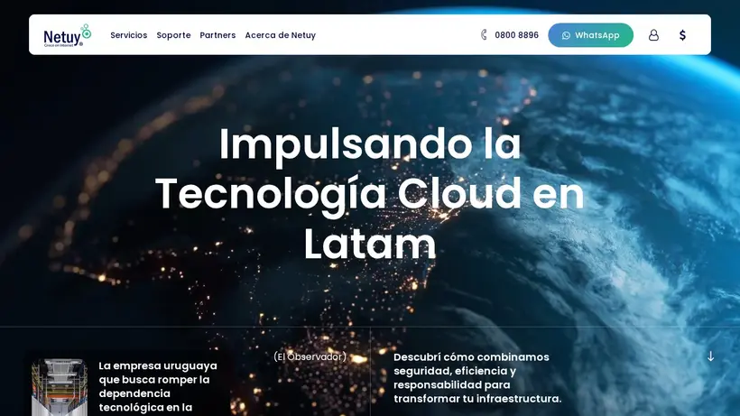 Netuy homepage screenshot