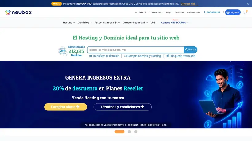 NEUBOX homepage screenshot