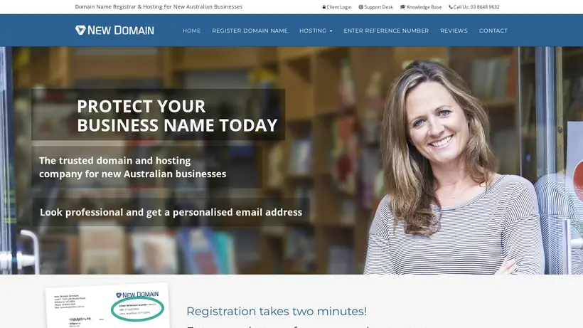 Newdomain.com.au homepage screenshot