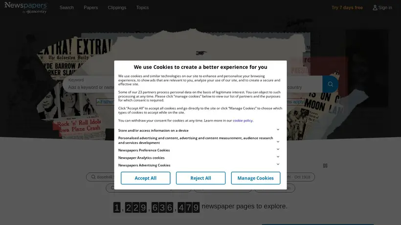 NewsPapers homepage screenshot
