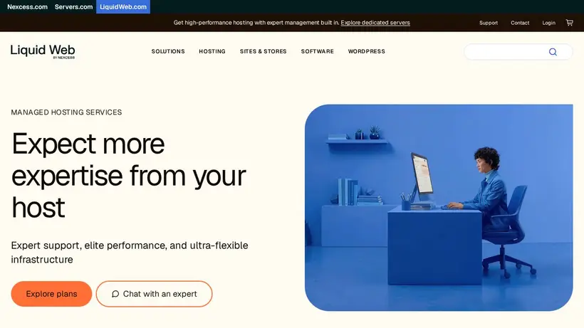 Nexcess homepage screenshot