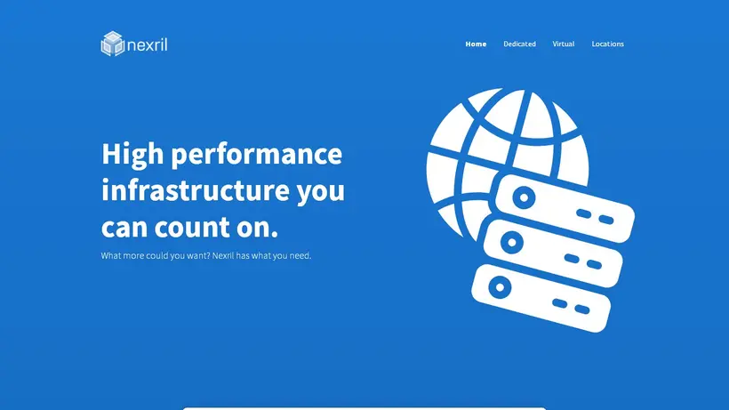 Nexril homepage screenshot