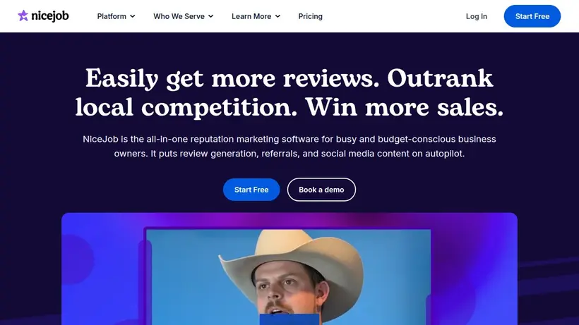 Nice Job homepage screenshot