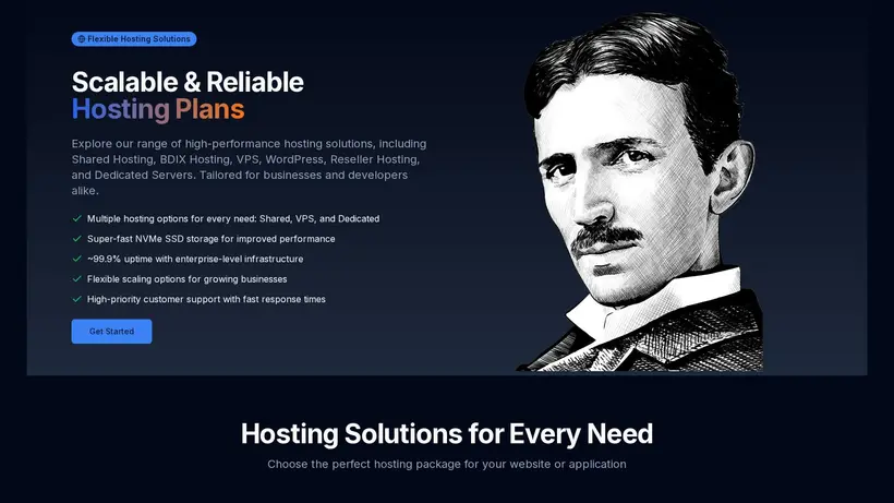 Nikola Host homepage screenshot