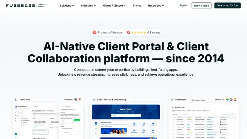 Nimbus Web homepage screenshot