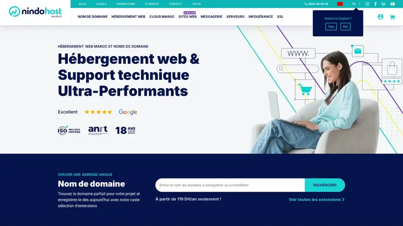 Nindo Host homepage screenshot